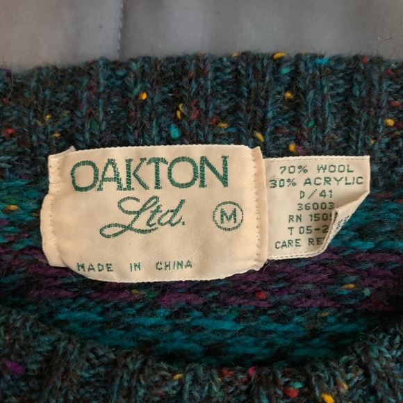 Vintage 90’s oakton wool sweater - Picture 2 of 5